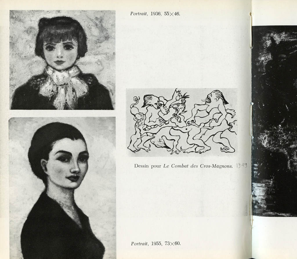 Pierre Molinier - Le combat des cros-magnons - 1949 ink on paper - monograph page 36